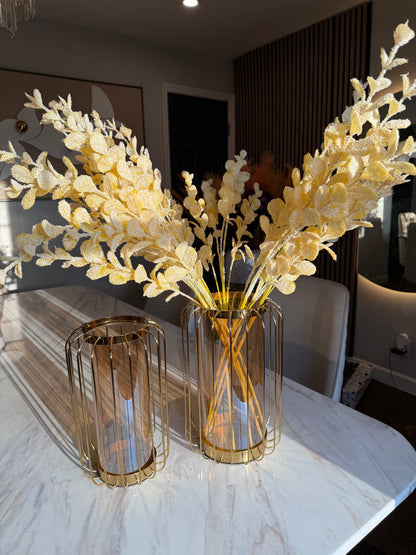 Gilded Lantern Vase - Tall