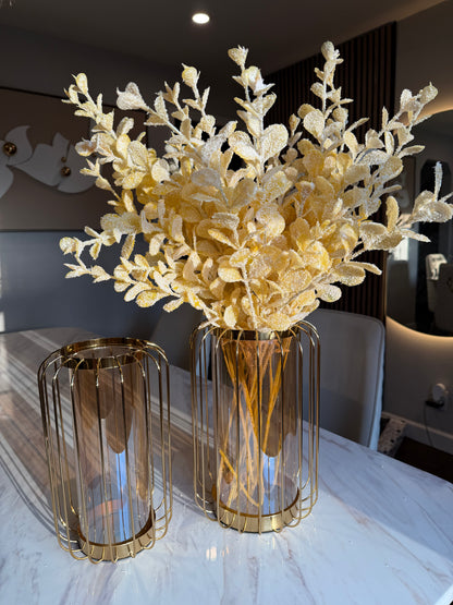 Gilded Lantern Vase - Tall