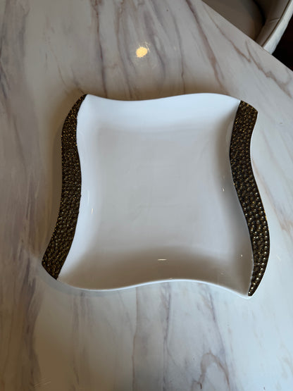 Gilded Wave Serving Tray Set - 3 Piece