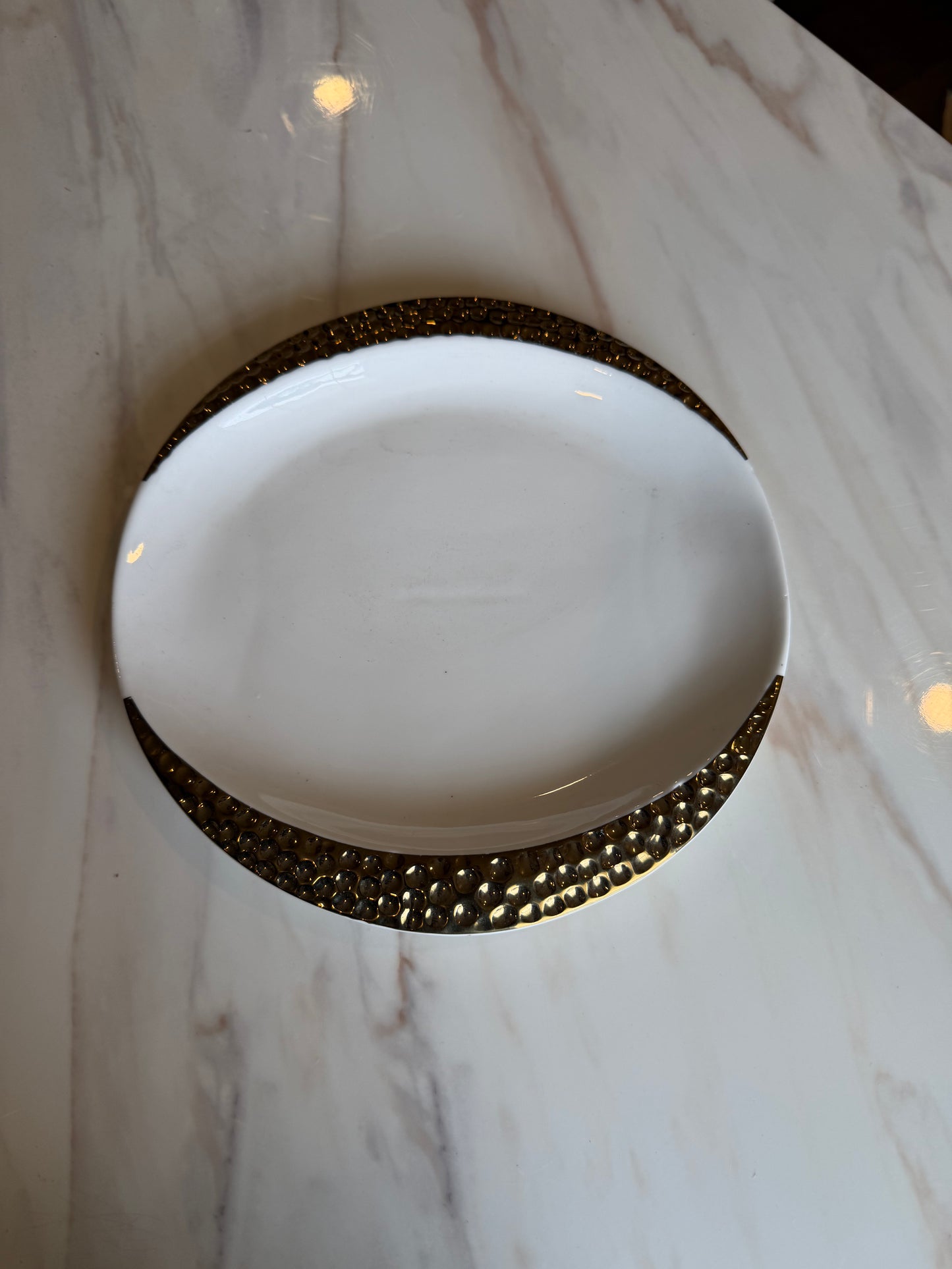 Gilded Wave Round Plate set - 4 Piece
