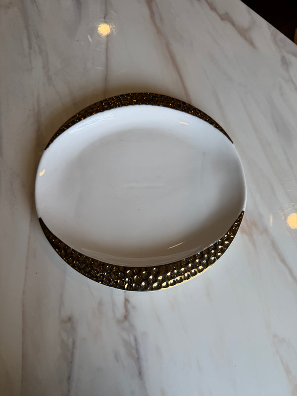 Gilded Wave Round Plate set - 4 Piece