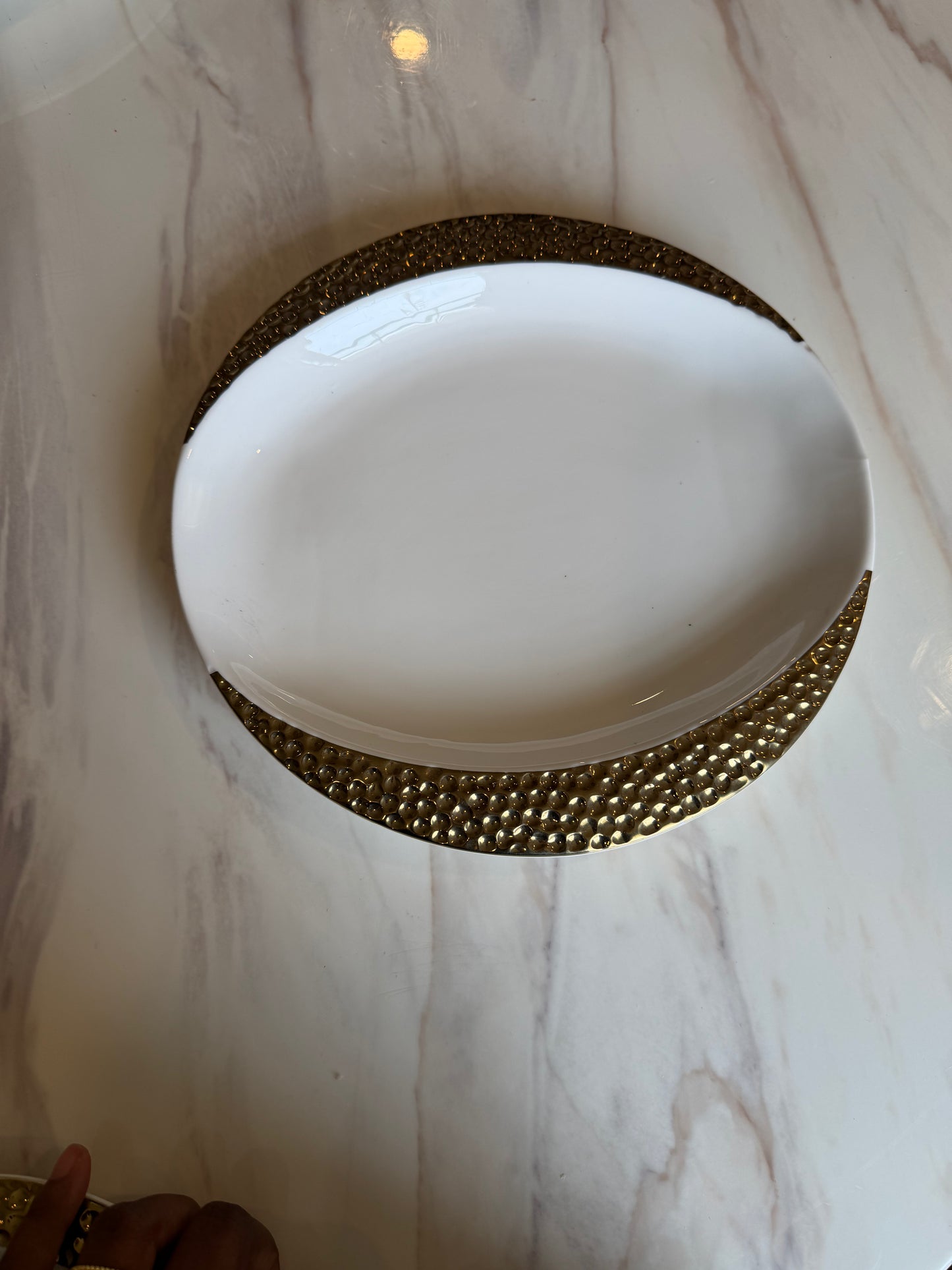 Gilded Wave Round Plate set - 4 Piece