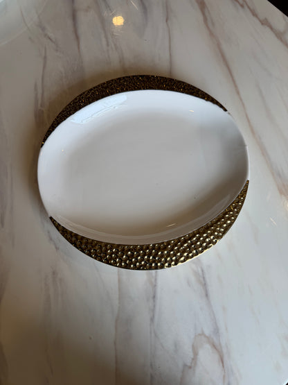Gilded Wave Round Plate set - 4 Piece