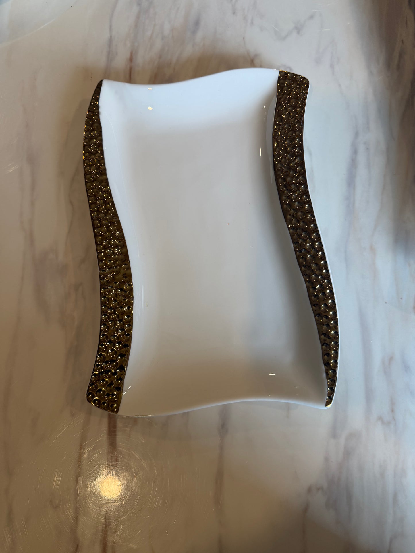 Gilded Wave Platter Set - 4 Piece