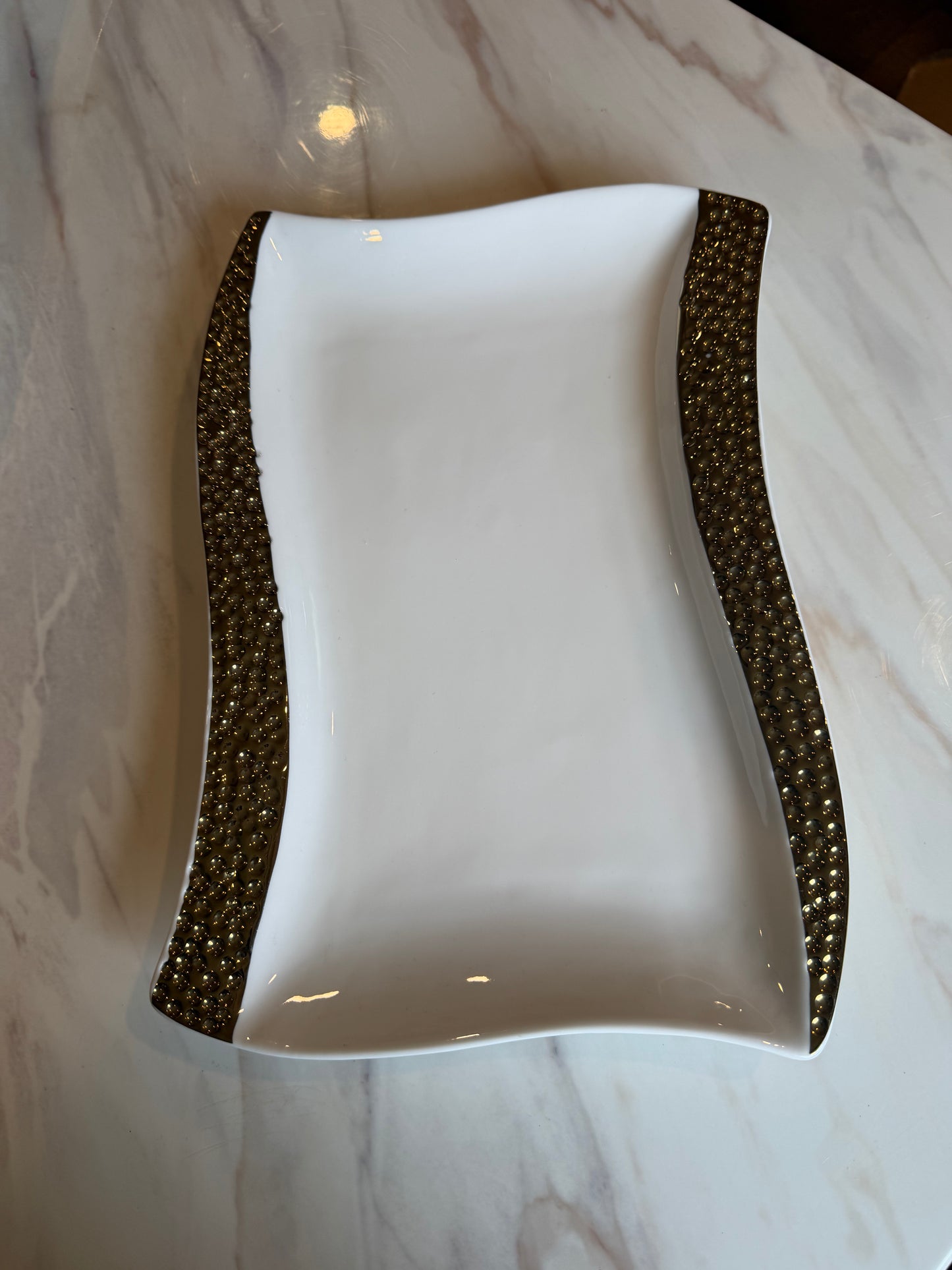 Gilded Wave Platter Set - 4 Piece