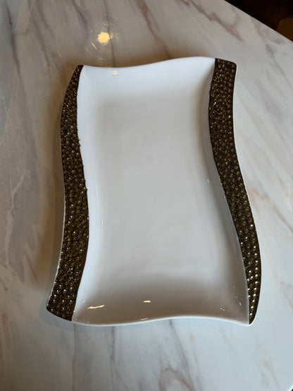 Gilded Wave Platter Set - 4 Piece