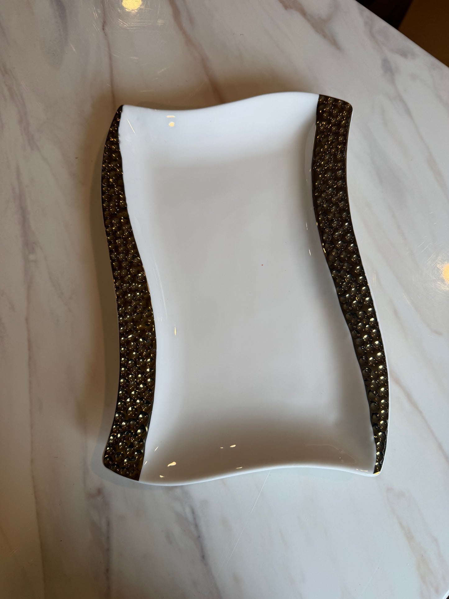 Gilded Wave Platter Set - 4 Piece