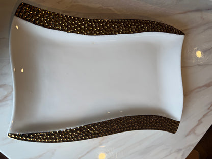 Gilded Wave Platter Set - 4 Piece