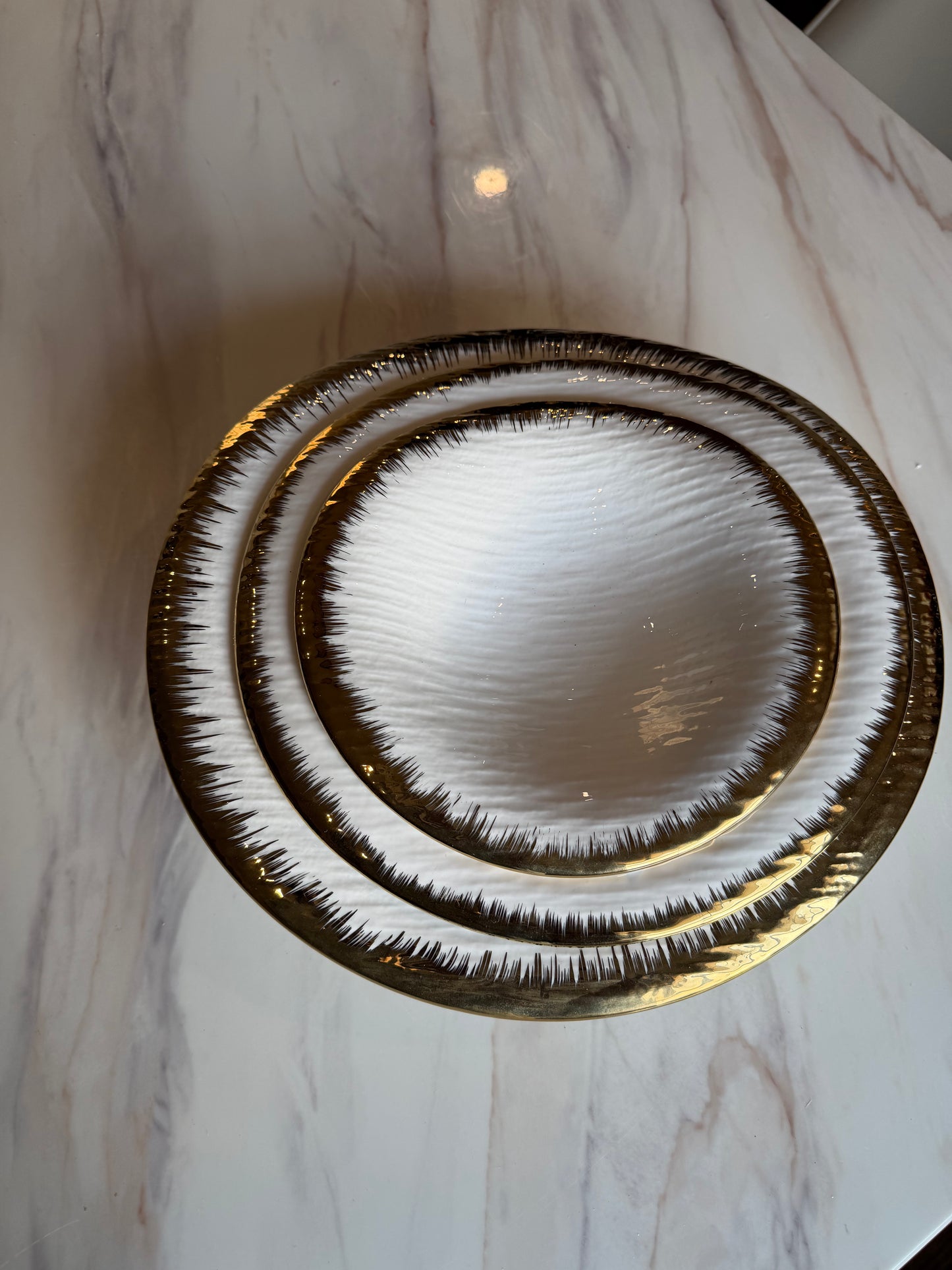 Aurum Gilded Plate Set - 3 Piece