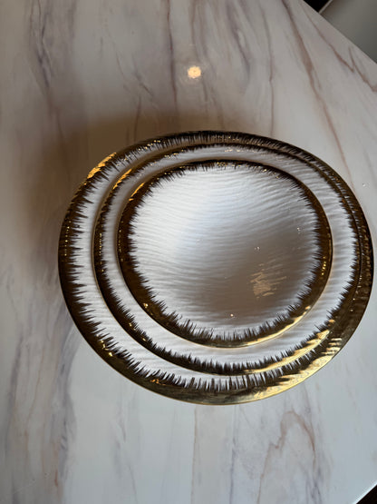 Aurum Gilded Plate Set - 3 Piece