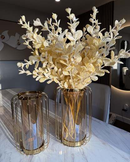 Gilded Lantern Vase -Short