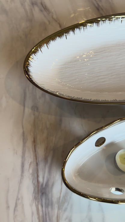 Aurum Candlelit Serving Set - 2 Piece